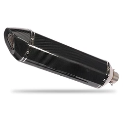 470mm 550mm Motorcycle Exhaust Muffler Escape Moto db Killer Carbon Color for Tmax530 Nmax155 R6 Z900 ZX6R ZX10R MT07 GXR750 r25