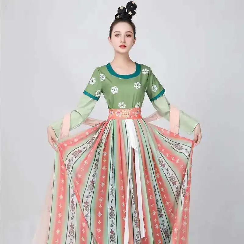

Children Classical Dancing Dress Chang'an Charm Performance Clothing Han Tang Classical Dance Performance Dance Practice Dress
