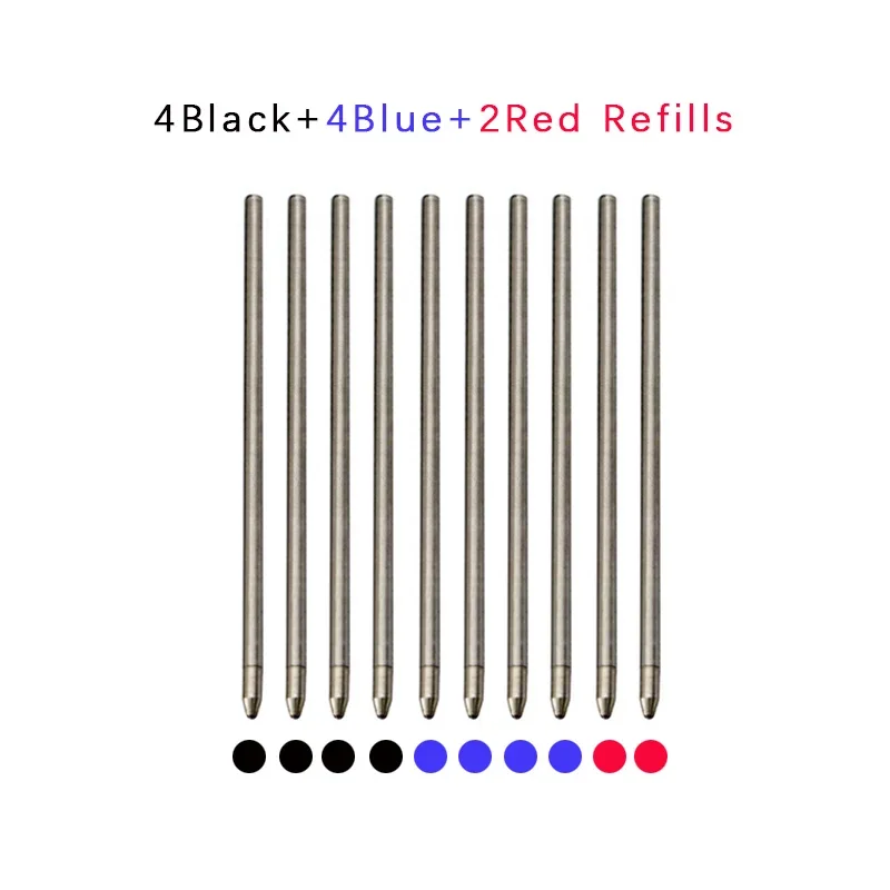 Meerkleurige metalen balpen 0,7 mm zwart blauw rode inktpen Automatisch potlood 4-in-1 balpenset Kantoor School schrijven