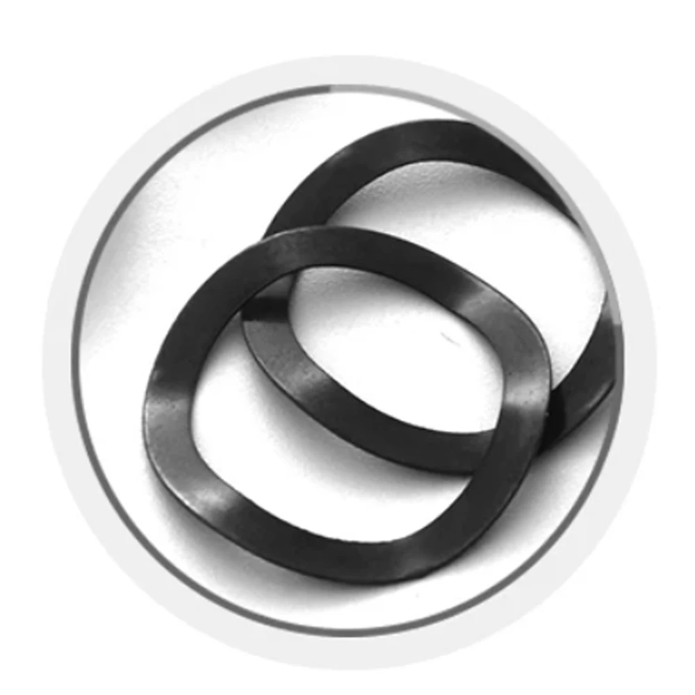 65 Manganese Steel Wave Crest Type Gasket Spring Black Oxide Wavy Elastic Spring Shim Ring Fasteners M3 M4 M5 M6 M8-M118