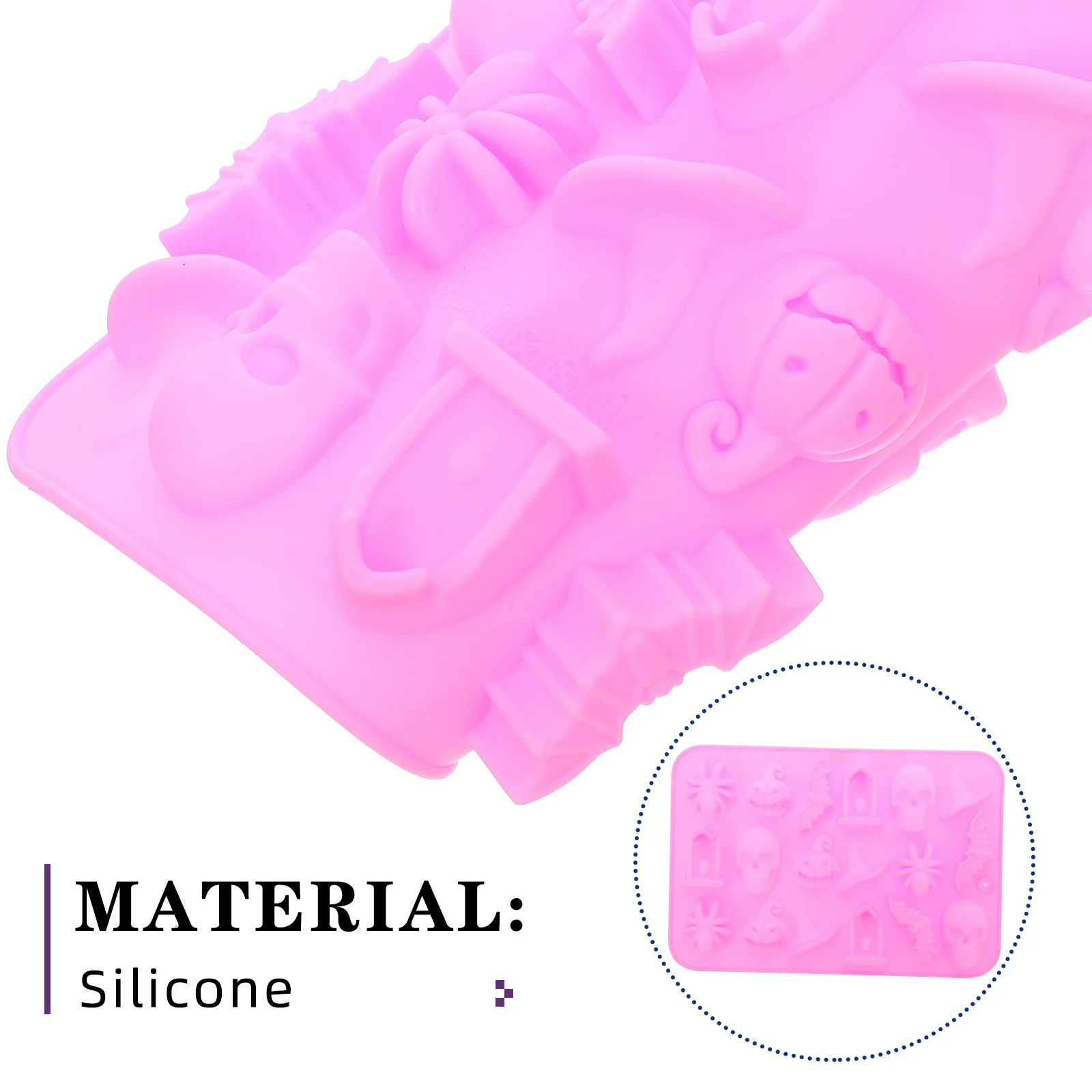 Cetakan untuk Permen Cokelat Cetakan Silikon Halloween Cetakan Kue Permen Cetakan Kecil