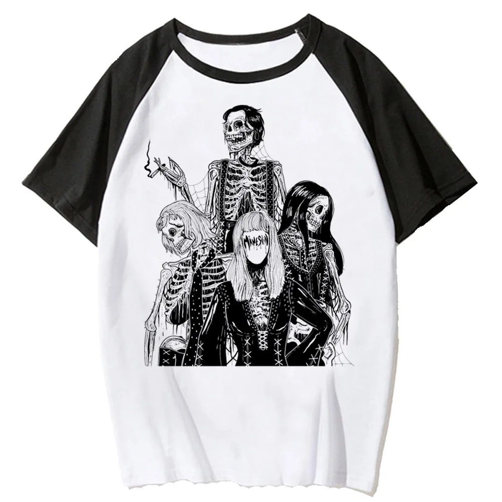 Maneskin T-Shirt Frauen lustige y2k japanische T-Shirt Mädchen Streetwear Comic 2000s Kleidung