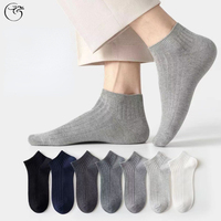 5 Pair Socks for Men No Show Ankle Low Cut Summer Man Short Thin White Black Nonslip Spring Sport Woman Shoe Slippers Cotton