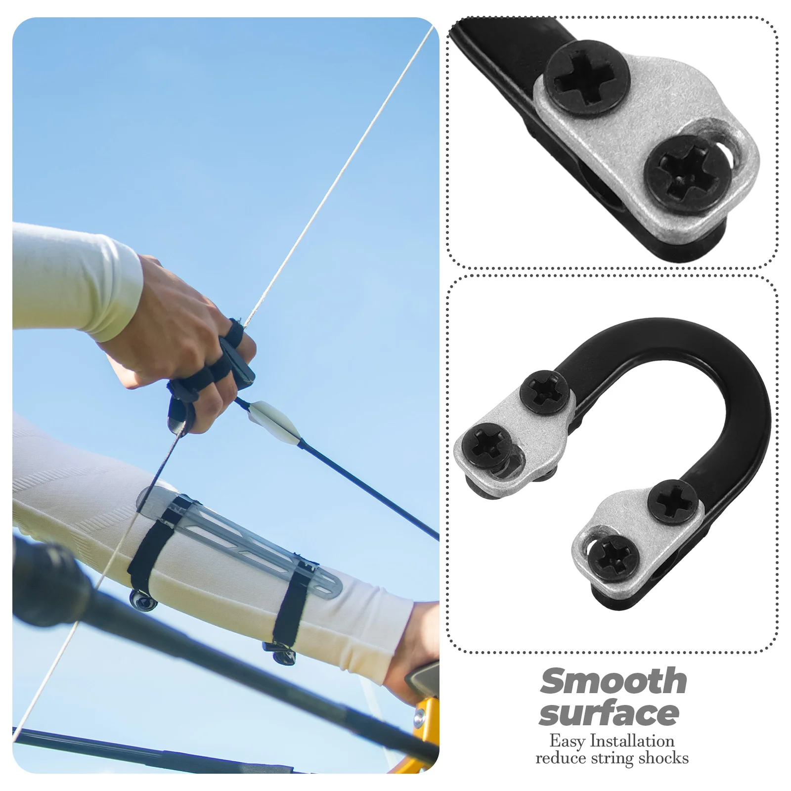 

Metal D Ring Archery Accessories Lightweight Compound Bowstring Release Aids Hook R om Color Increase Speed Accuracy Hunting