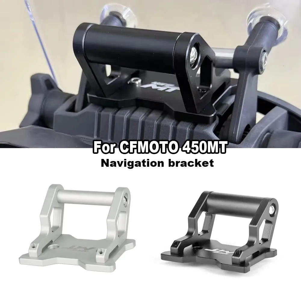 

﻿ For CFMOTO 450MT 450 MT MT450 NEW Motorcycle CNC aluminum GPS Phone holder Navigation Plate Bracket Mounting kit