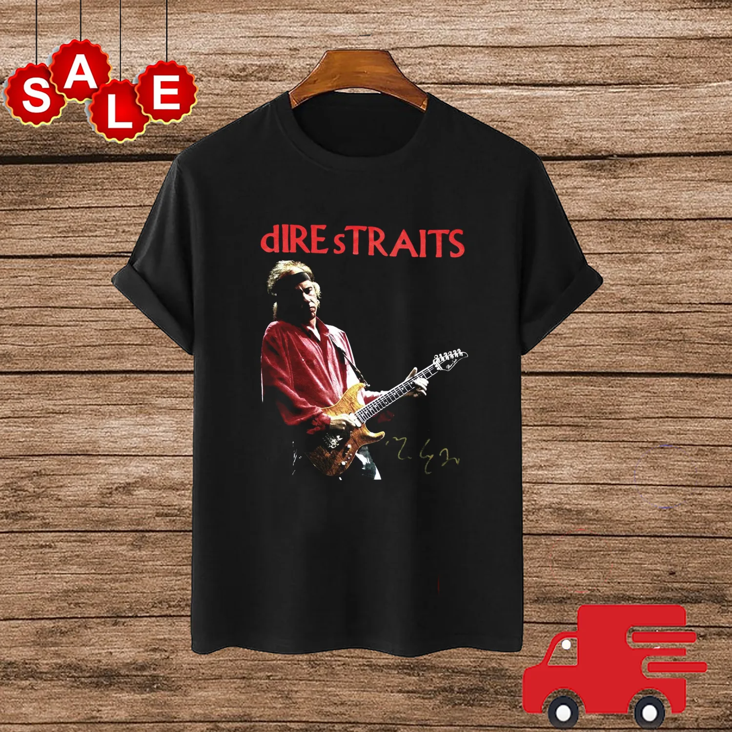 

DIRE STRAITS MARK KNOPFLER Фирменная черная футболка всех размеров
