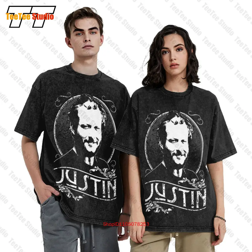 تي شيرت Bon Iver Justin Vernon Tribute Indie Rock Vintage كبير الحجم 3K3Z #2