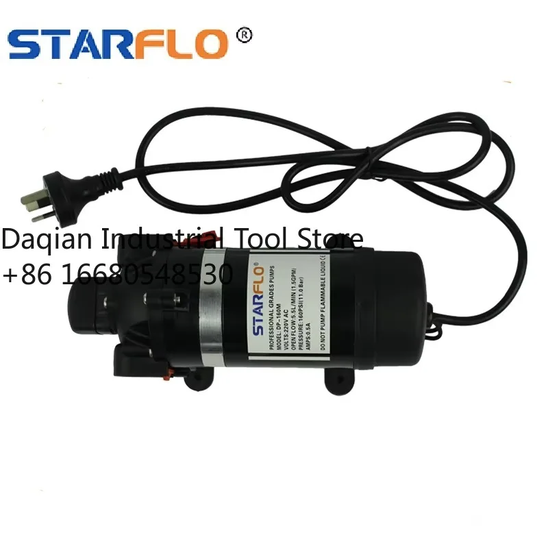 D5a STARFLO DP-160M 220v 5.5LPM 160PSI Micro Electric Agriculture Sprayer Fresh Cleaning High Pressure Water Mist Pump for Car W
