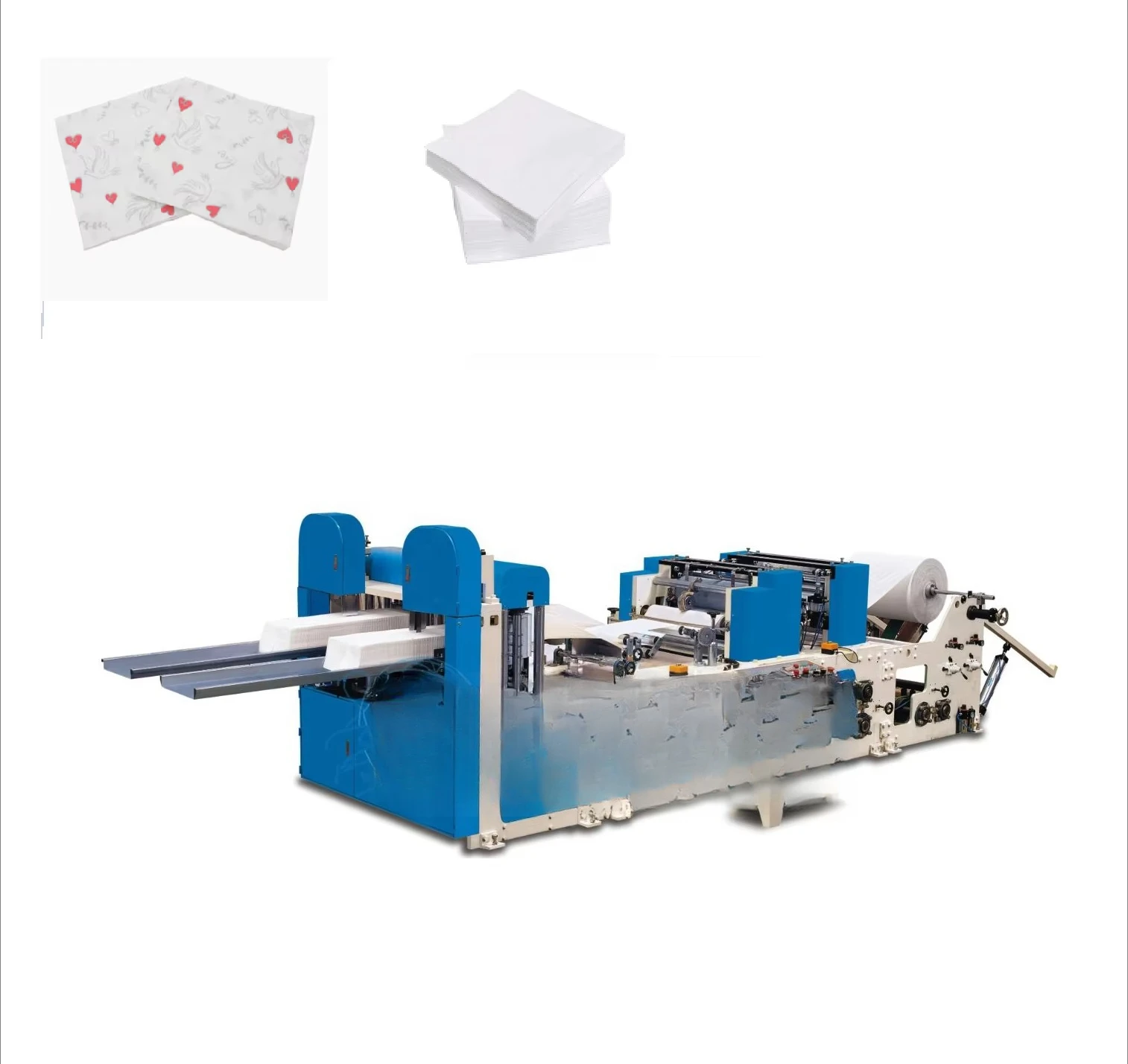 FOODLINE Paper Napkin Machine High Yield Folding Cutting Equipment For Supermarket Packaged Napkin Production