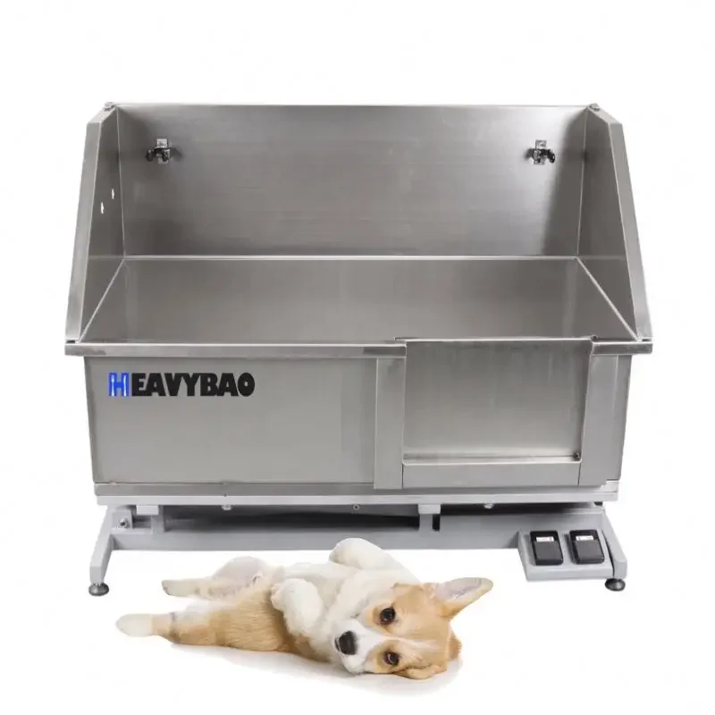 High Quality Stainless Steel Electric Lifting Dog Spa Bath Pet Grooming Tub Set