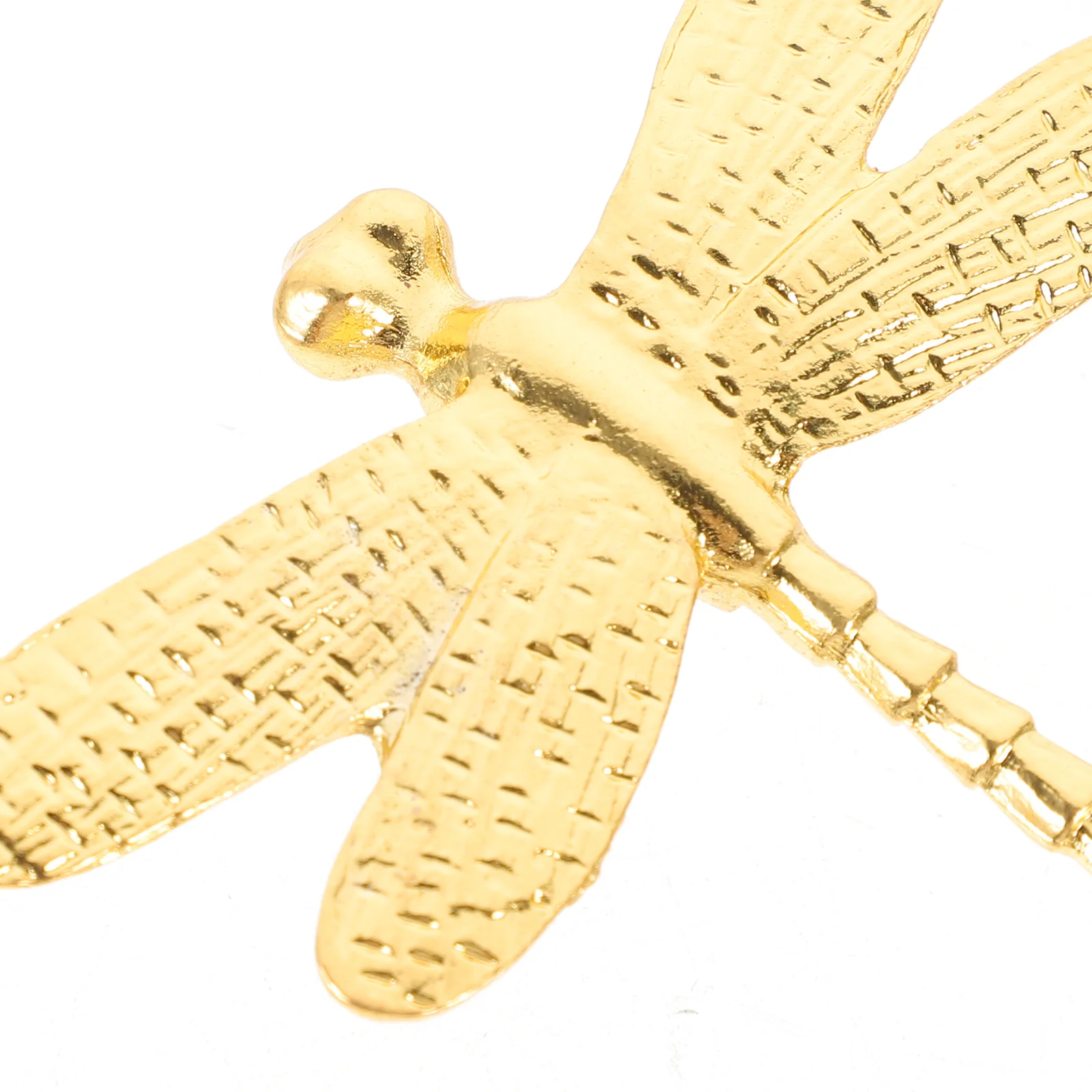 2 Pcs Brass Dragonfly Ornament Kitchen Cabinets Closet Door Handle Manual Knobs for Decorative Zinc Alloy Small Pulls