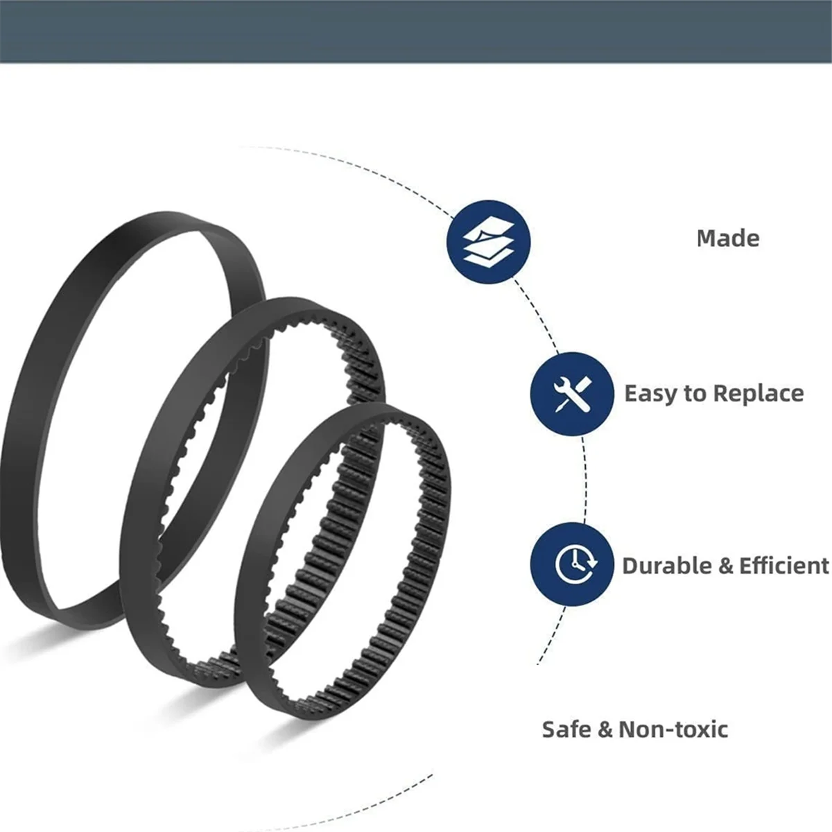 A17G 9pcs Replacement Belt Set for Bissell ProHeat 2X Revolution Pet Pro Carpet Cleaner 1986, 1964, 2007, 2007P Series