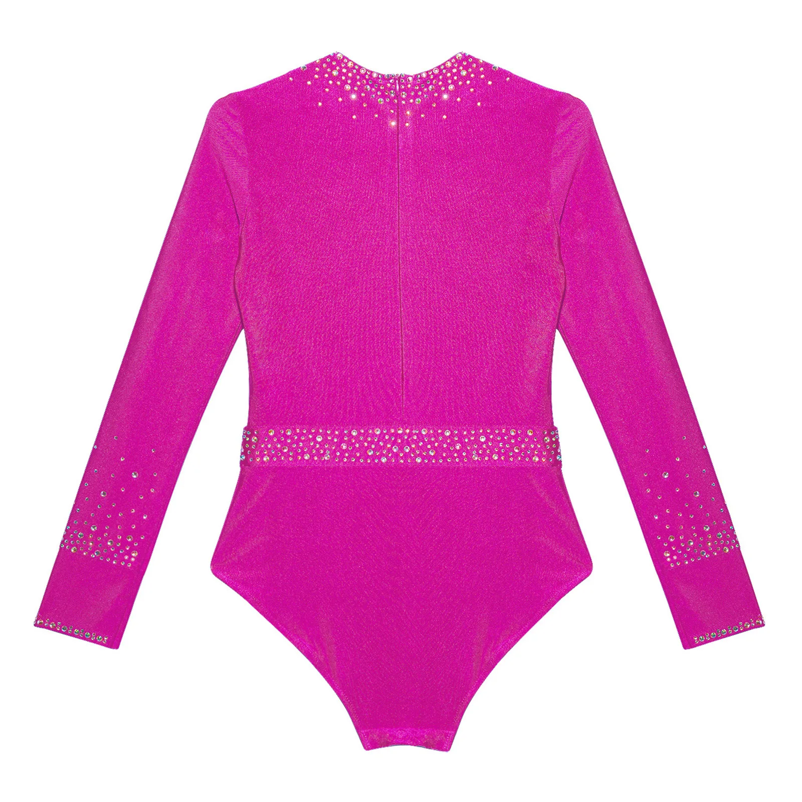 الفتيات الجمباز يوتار طفل الراين الباليه الرقص الشكل التزلج على الجليد أداء Dancewear طويلة الأكمام انقطاع الجبهة ارتداءها