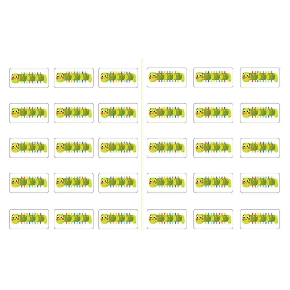 Early Education Caterpillar Color Matching Game Wooden Cartoon Animals Wooden Puzzle Number Fine Motor Skills