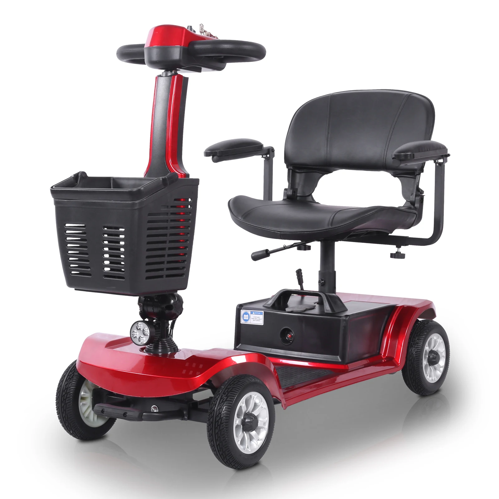

Mobility Scooter for Adults,Senior,4 Wheels Electric Powered Chargeable Device for Travel,Lightweight and Portable,with Basket