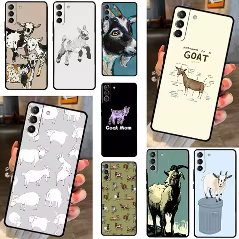 Cute Baby Pygmy Goat Case For Samsung Galaxy S20 FE S21 S22 S23 Ultra S8 S9 S10 Note 10 Plus 20 Ultra Cover