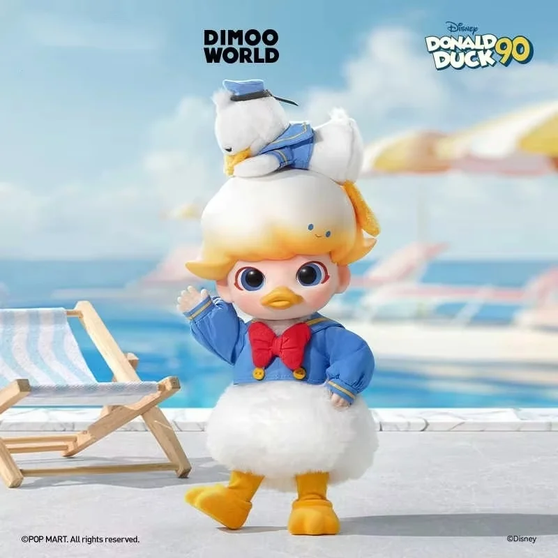 Original Cute Model Dimoo Donald Duck 1/8 Action Doll Kawaii Doll Small Statue Decoration Girl Toy Christmas/Birthday Gift