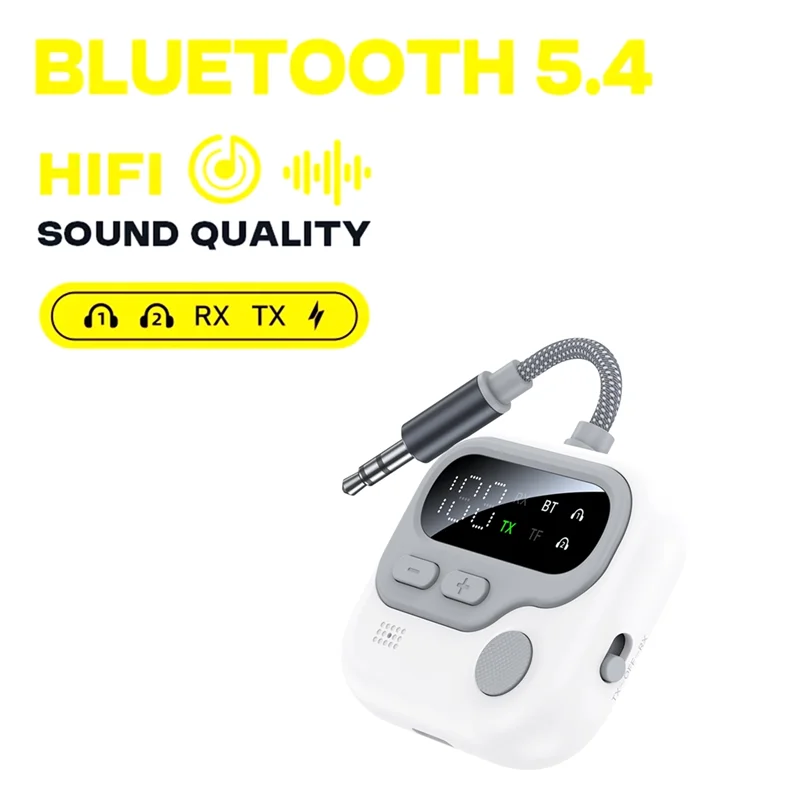 ABSQ-محول بلوتوث شاشة LED لاسلكية 5.4 3.5 ملم بطاقة AUX TF للطائرة التلفزيون الكمبيوتر سيارة