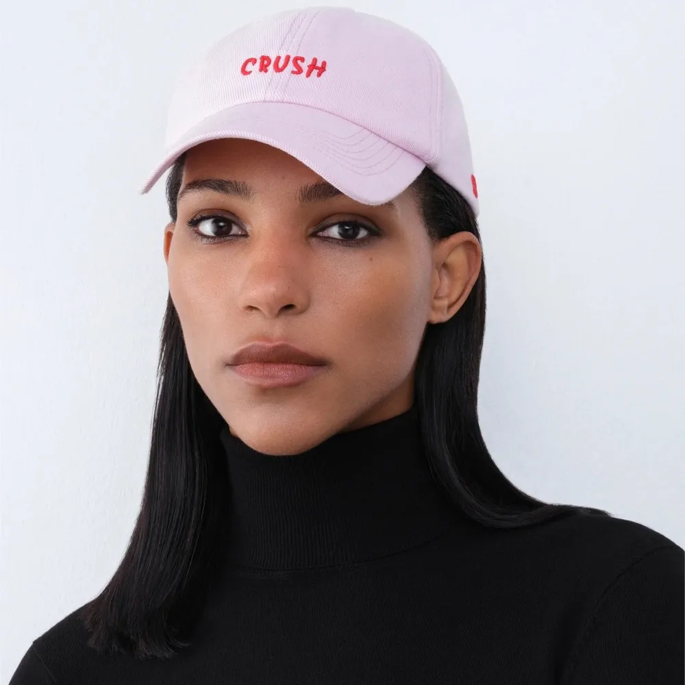 

Unisex Soft Cotton Crush Embroidered Letter Baseball Cap Ruslan Baginskiy Men Women Spring Dad Hat with Adjustable Velcro Strap