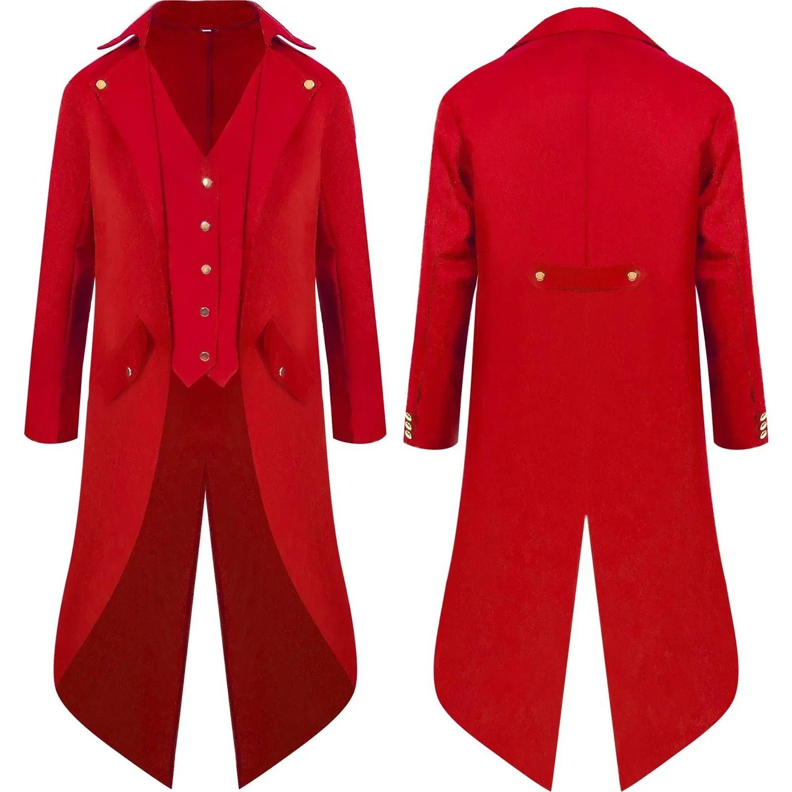 

Adult Man Punk Retro Prince Cosplay Costume Tuxedo Fashion Long Trench Coat Red Black Purple Halloween Party Uniform Jacket