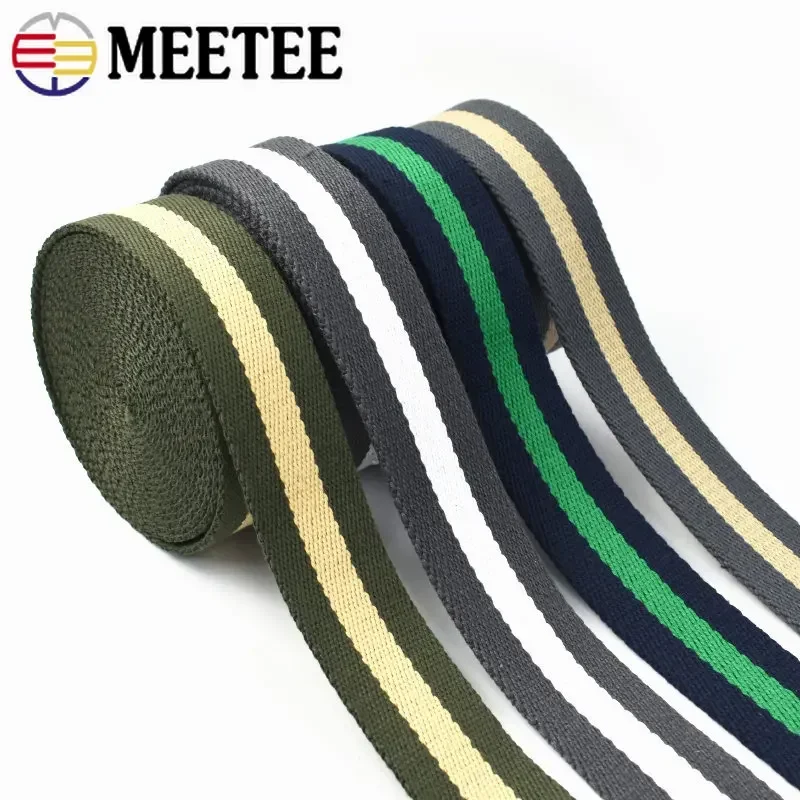 1/2/3/5M 38mm 2.5mm Thick Polyester Cotton Webbing Bag Straps Ribbon Band Belt Clothing Binding Tapes DIY Sewing Accessories