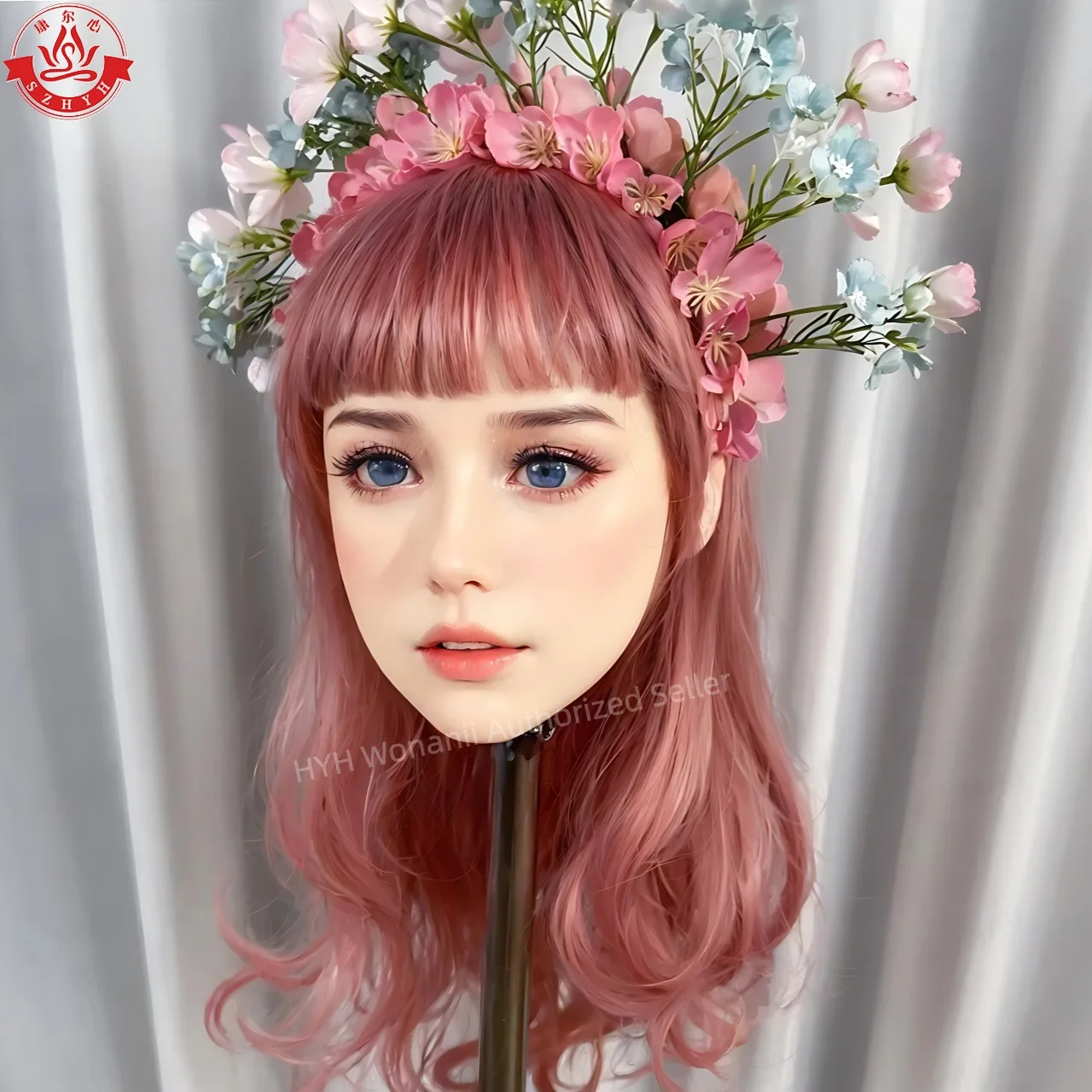 Oneani Food Grade TPE Big Head HYH-THB-KX-0012، واجهة M16، ممارسة مكياج مفتوحة الفم، تصميم تصفيفة الشعر، عرض المجوهرات #4