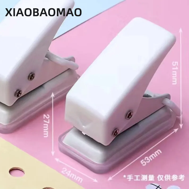 Single Ring Mini Hole Punch 1 Hole Cute Paper Punch Portable Round Hole Puncher Kawaii Office School Binding Supplies Stationery