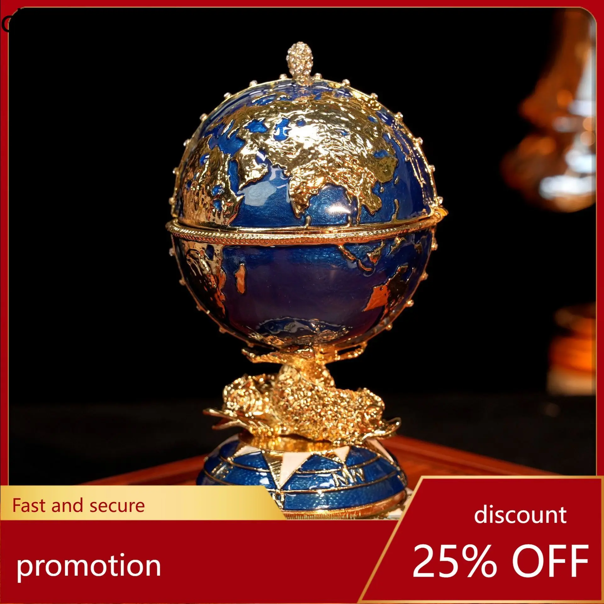 

H1 Metal Enamel Craft Creative Home Desktop Ornament Globe Promotional Gift Wholesale
