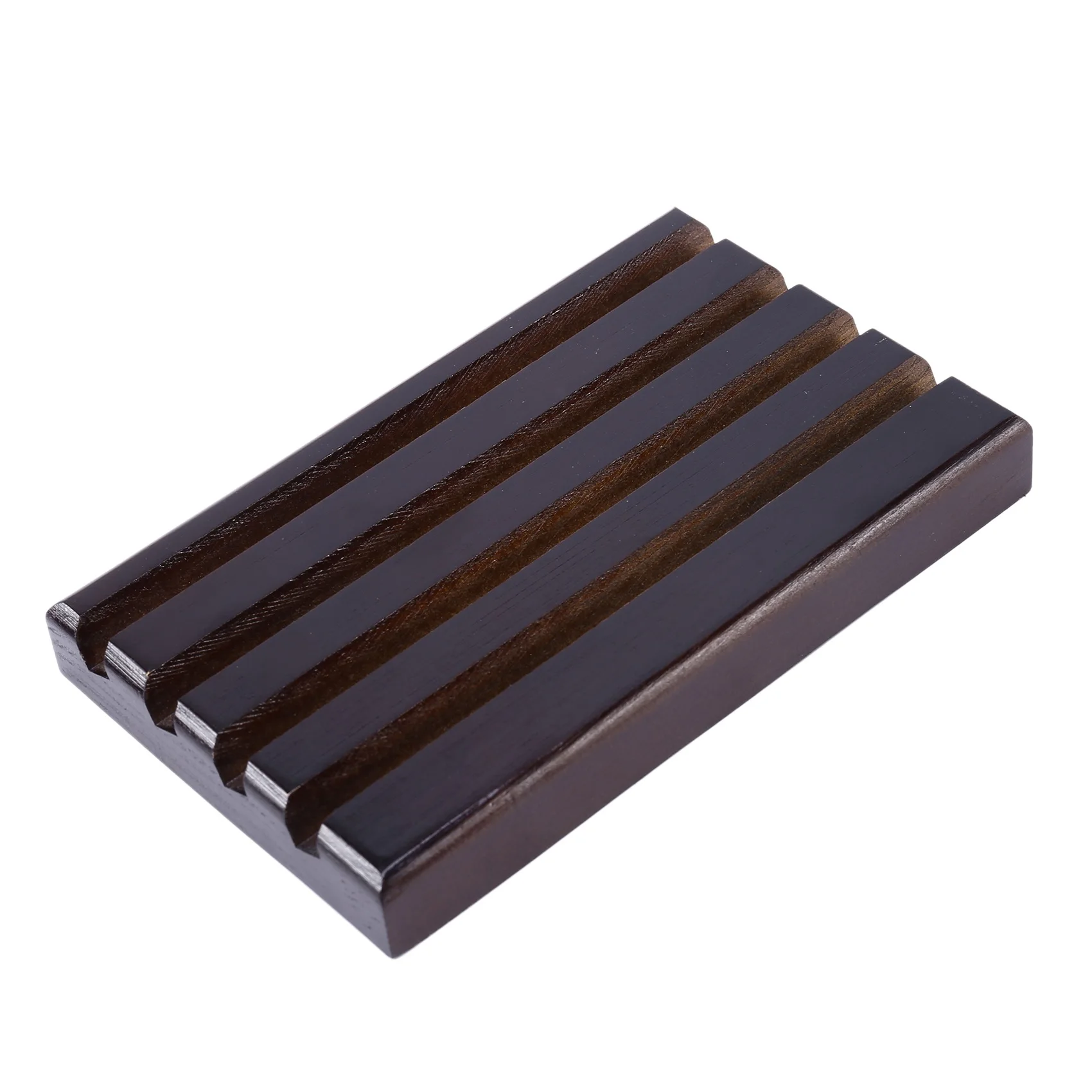 ABFS  Display Stand Rack Coin Holder 4-Row Torched Wood Display Holder Stand