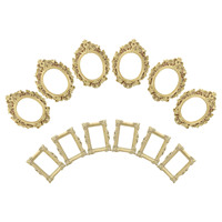 12Pcs Baroque Resin Picture Frame Retro Craft Frame Set for Creative DIY Photography Display Wall Art Decoration