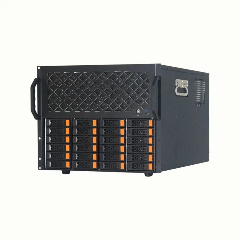 24-drive Nas case Rackmount Support ATX Motherboard Redundant Power Supply 360 Water-cooled Storage Server