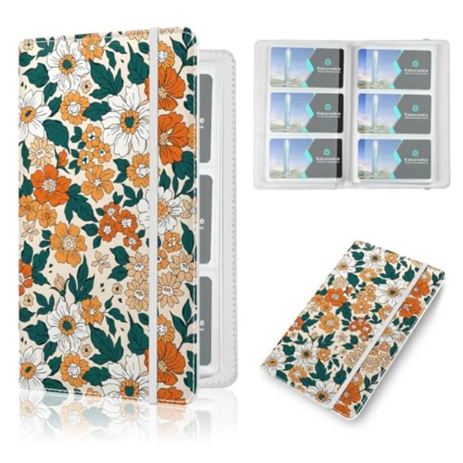 Stylish Floral Business Card Holder Organizer