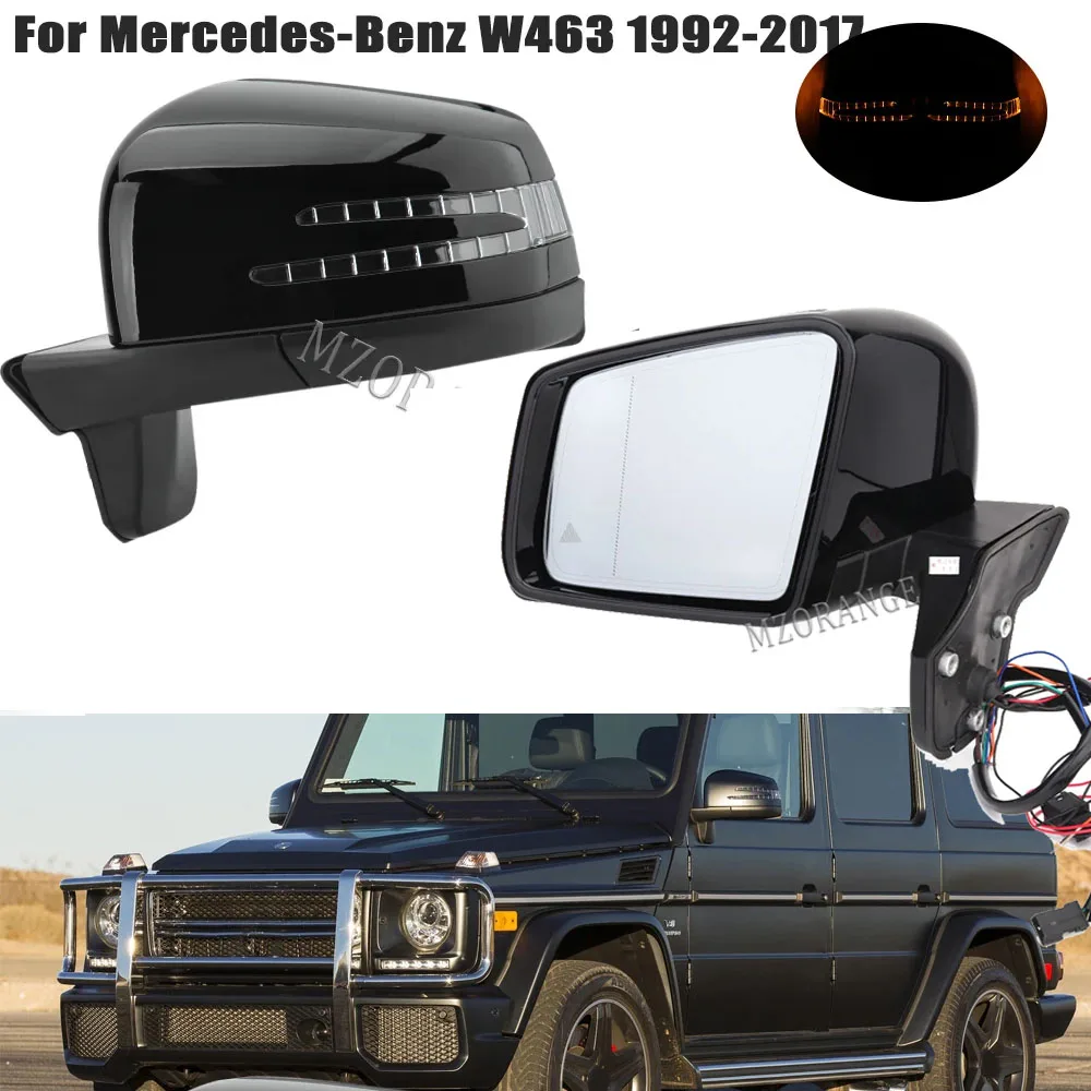 Cristal de espejos laterales para mercedes-benz clase G, montaje de cubierta de espejo retrovisor de puerta de coche, W463, G55, G65, G550, G500, G400, G350, 1992-2012