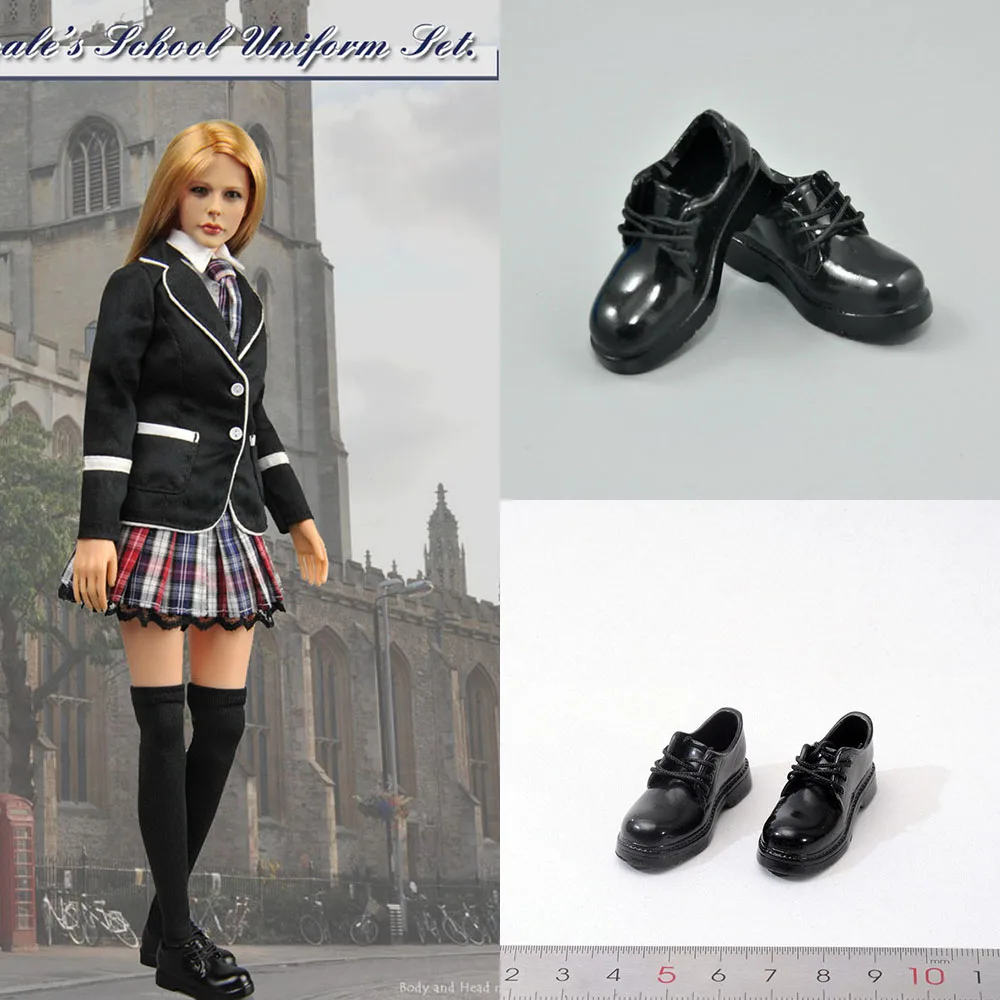 

ZYTOYS ZY1030 1/6 Scale Japanese Style Girl Lolita Student Leather Shoes for 12'' Female Action Figure Hard/Soft Foot Body Model