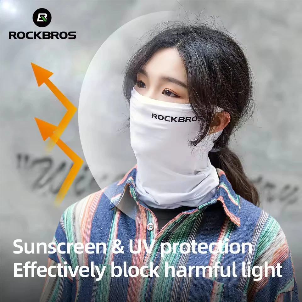

ROCKBROS Summer Cycling Mask Sun UV Protection Bicycle Face Masks Ice Silk Cooling Bandana Sports Bike Mask Motorcycle Balaclava