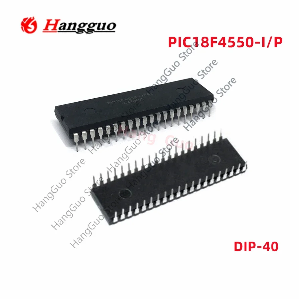 

2pcs/Lot Brand new original PIC18F4550 PIC18F4550-I PIC18F4550-I/P DIP-40 MCU 18F Microcontroller IC 8-Bit 48MHz 32KB FLASH Chip