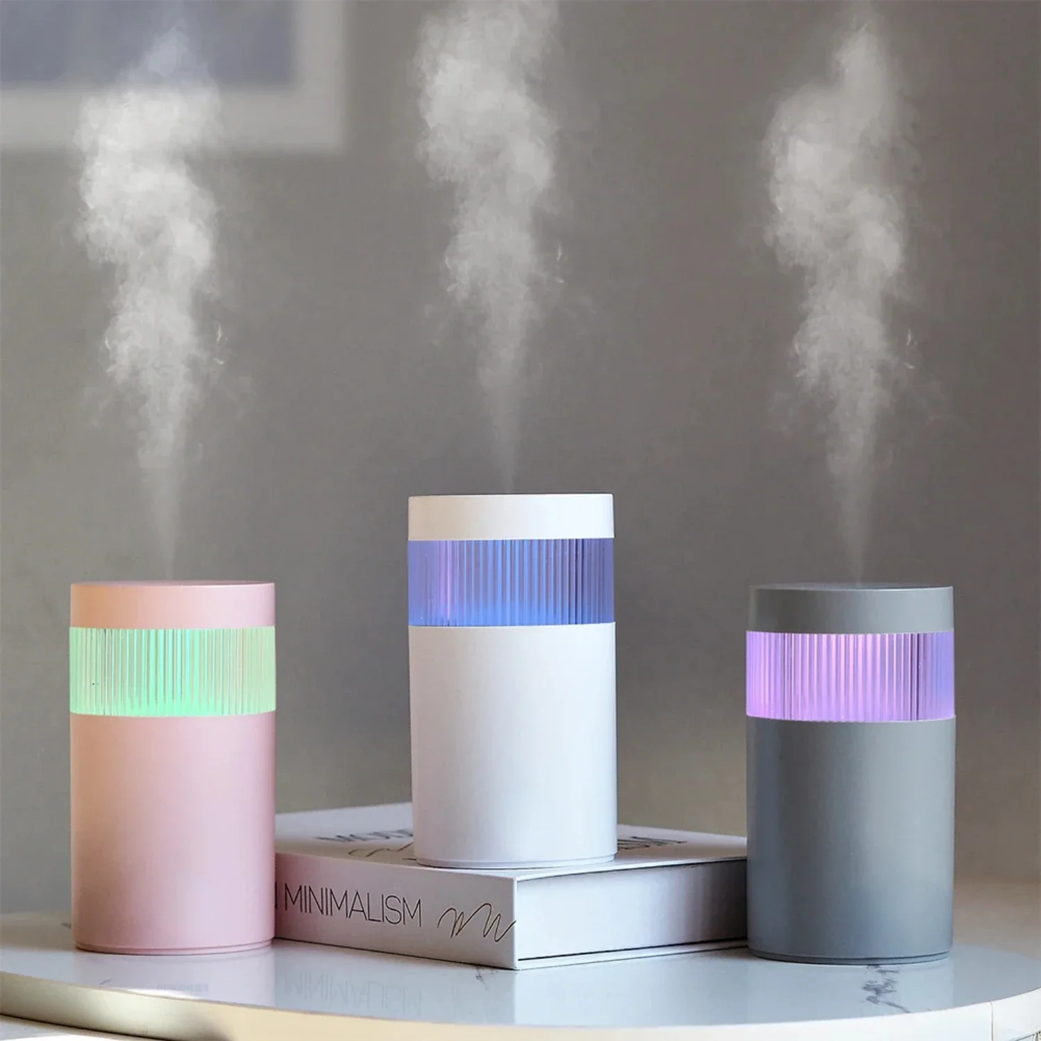 Efficient and Portable 300ML Wireless Essential Oil Diffuser with LED Light - USB Charged Ultrasonic Cool Mist Maker Air Humidif