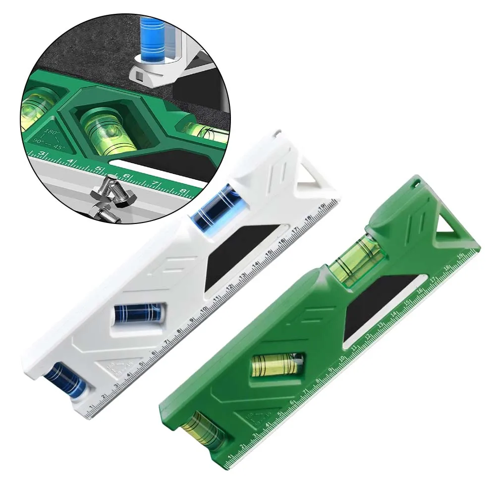 2PCS 200mm Level Gauge High-precision Horizontal Vertical Measure Protractor 200x55x20mm Three Level Gauge Bubbles Measuring