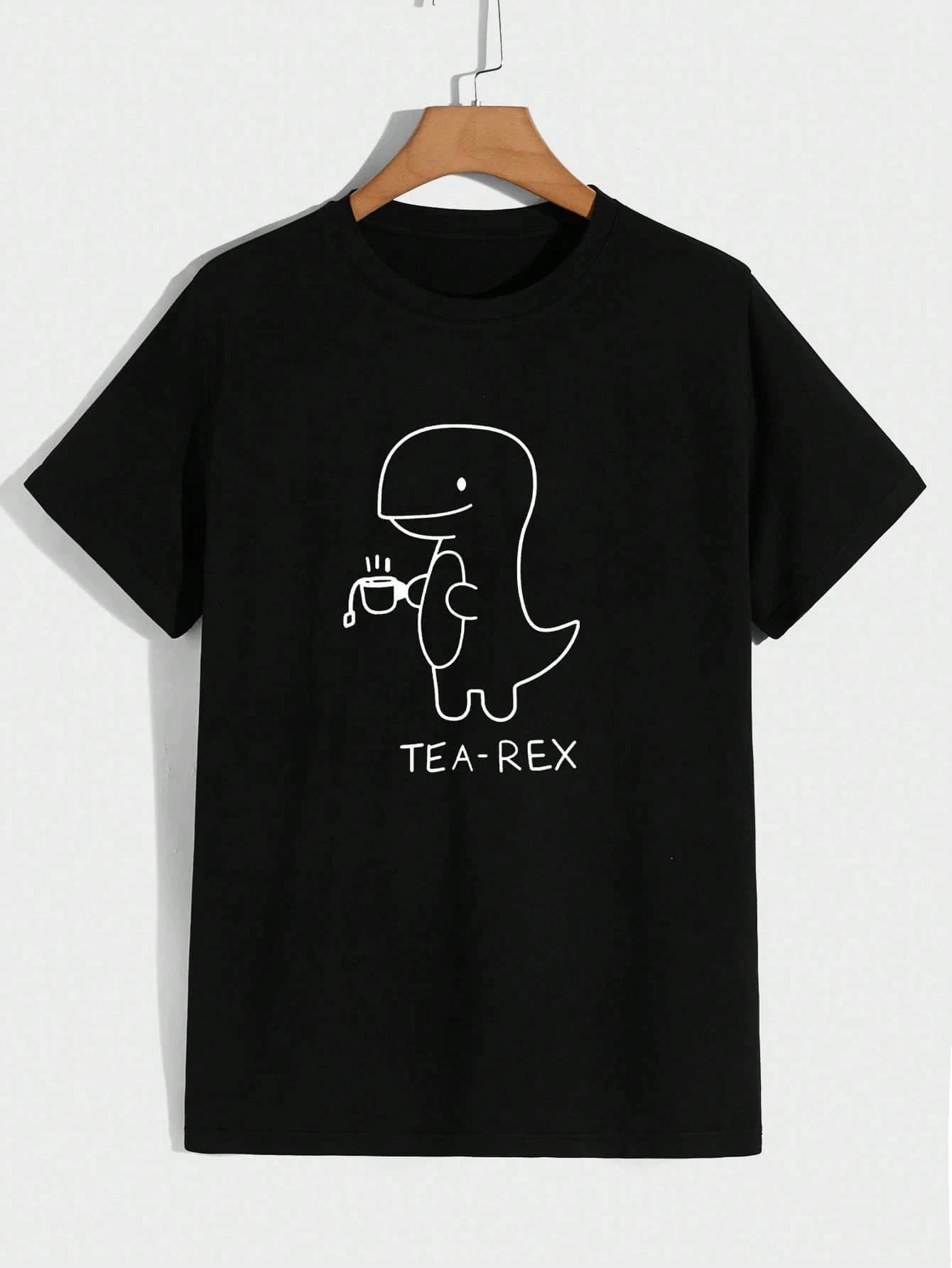 

Cartoon letter pattern T-shirt, children's clothing, couples' clothing, multiple sizes, machine washable, round neck cotton top