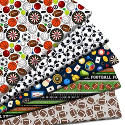 Sports Football Baseball Printed Polyester Pure Cotton Material Patchwork Tissue Sewing Quilting Fabrics Needlework DIY Cloth