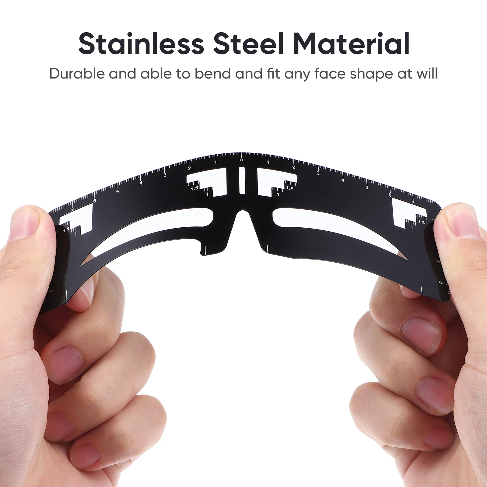 

Measuring Tool Shape Tools Shaping Template Eyebrow Ruler Reusable Makeup Stencil Stainless Steel Practical Gift Easy To
