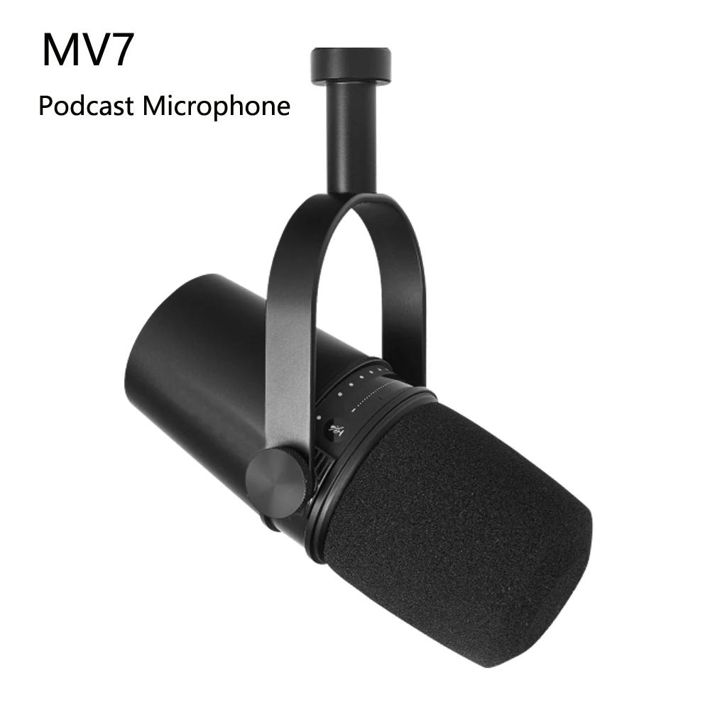 

Original MV7 Microphone USB Full Metal USB/XLR Dynamic MIC for Professional Recording Live Streaming Built-in Headphones