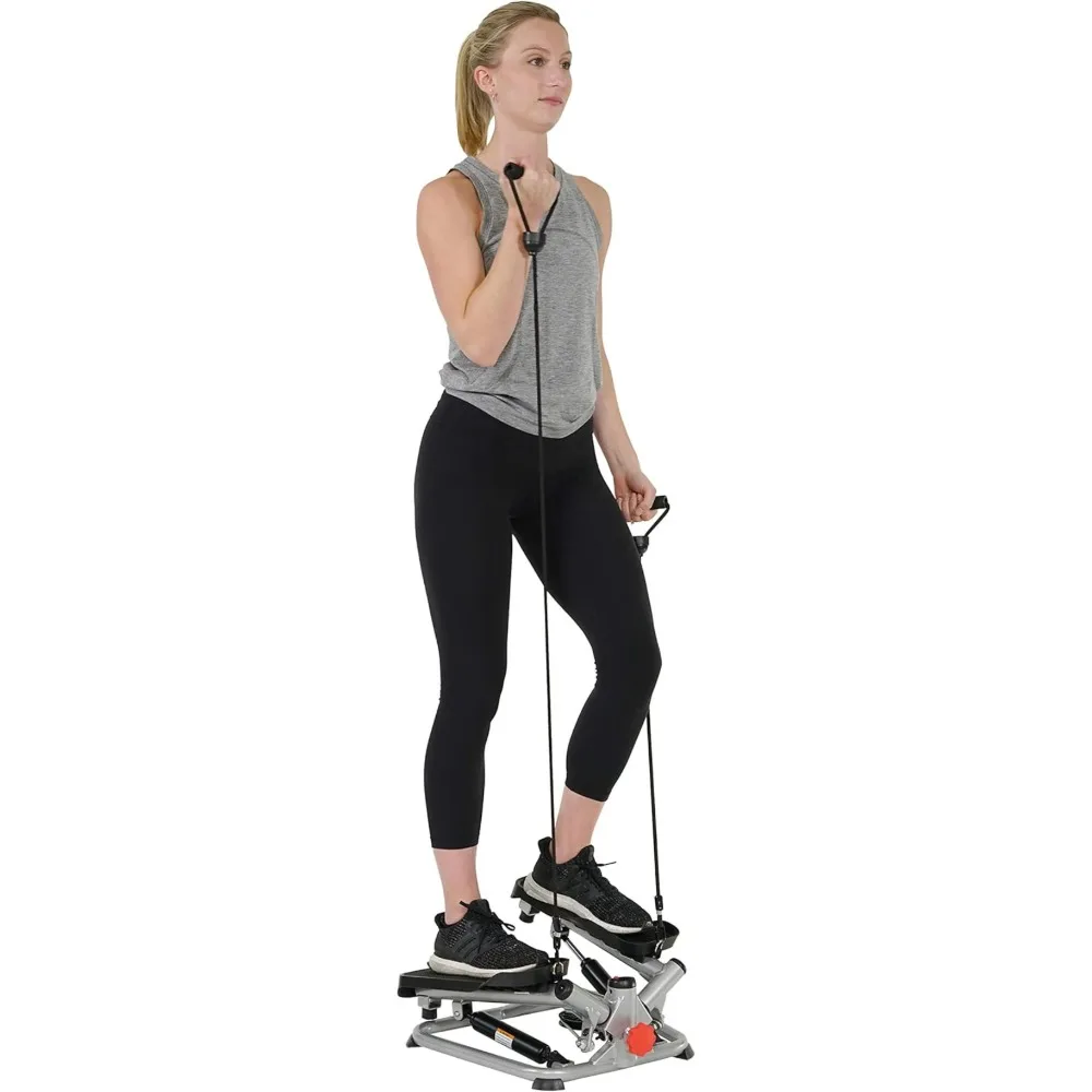 

Smart Twist Stair Stepper Machine with Handlebar, Space Saving, w Optional SunnyFit® App Enhanced Connectivity