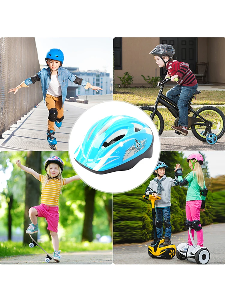 AliExpress VKTECH 7PCS/set Helmet set Safe Cycling Children Helmet with Knee Pad Elbow Pads Wrist Guards Protective Gear Set Scooter Skating