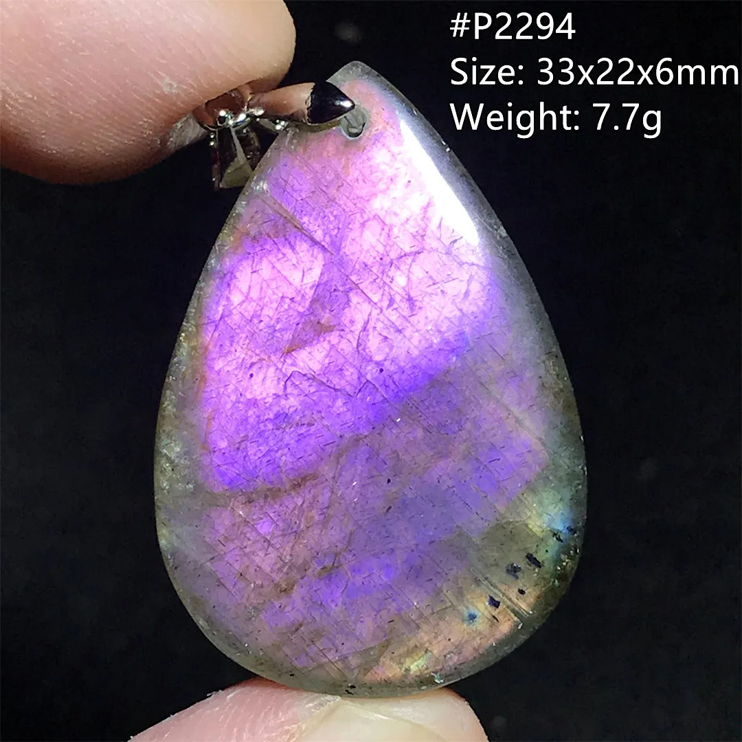 Top Natural Labradorite Pendant For Women Lady Men Healing Luck Gift Crystal Silver Moonstone Oval Beads Stone Jewelry AAAAA