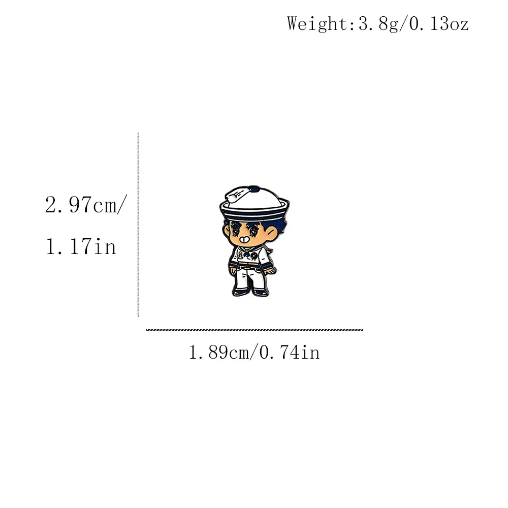 JoJo Jotaro Kujo Giorno Giovanna Joseph Joestar Brooch SBR Johnny Joestar Enamel Pins Metal Badge Clothes Backpack Decor Gift image 6