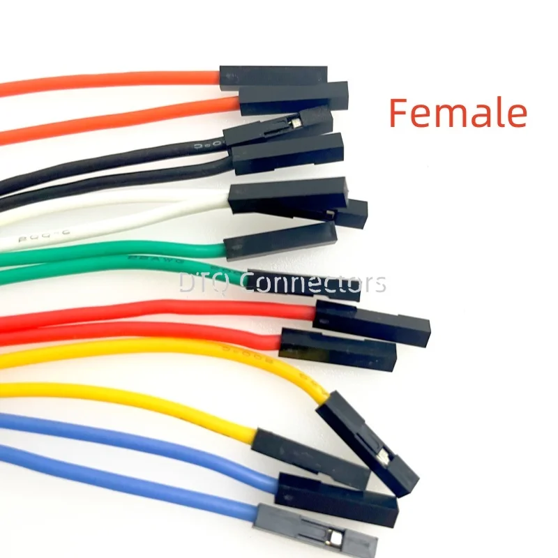 10pcs High-end Soft Silicone Dupont Wire 1P Dupont Jumper Cable Female Male Connector 10/20/30cm 22awg for Arduino