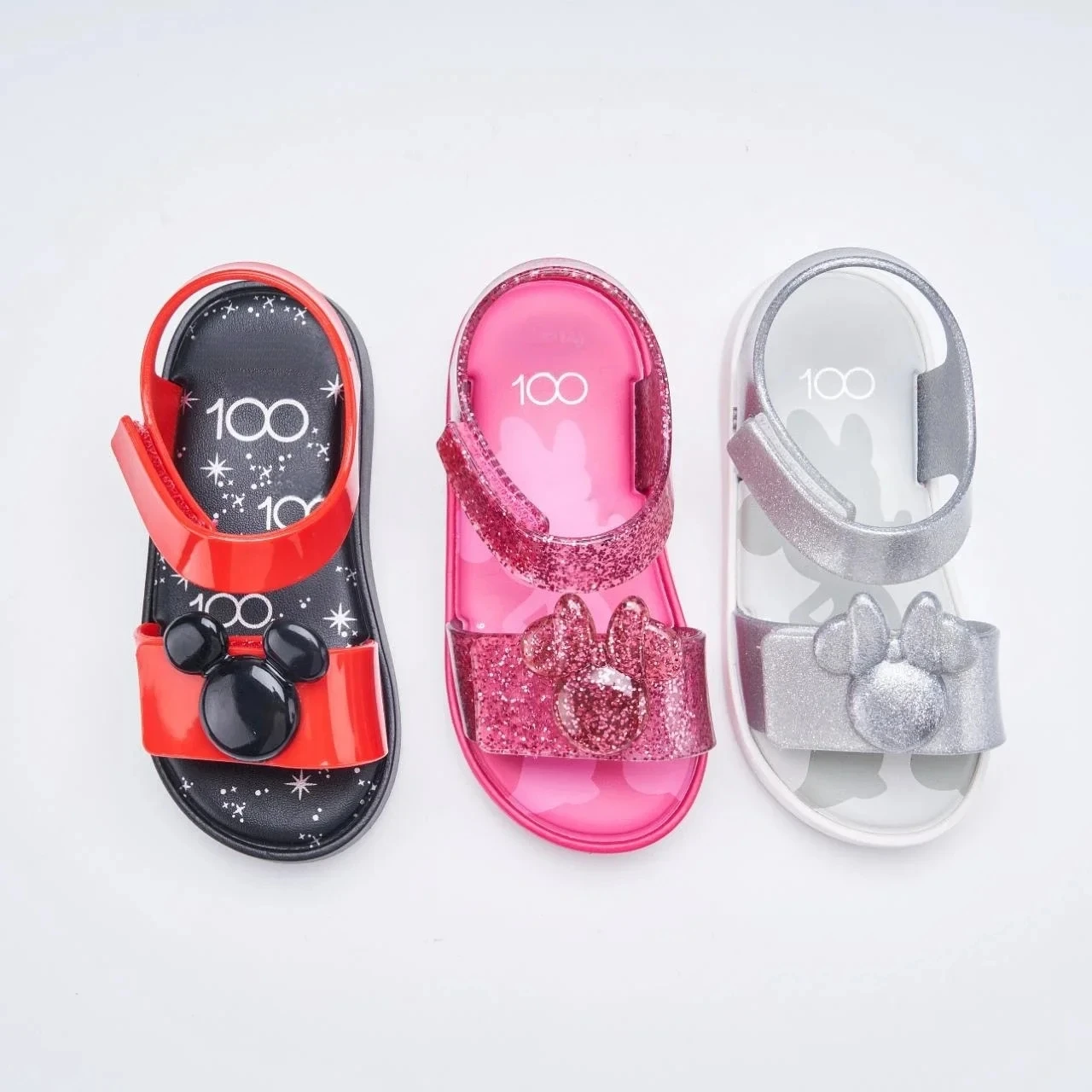 Mini Melissa Summer Brazil Children's Jelly Sandals Baby Kids Soft Sole Non-slip Beach Shoes Boys and Girls Flat Cartoon Sandals