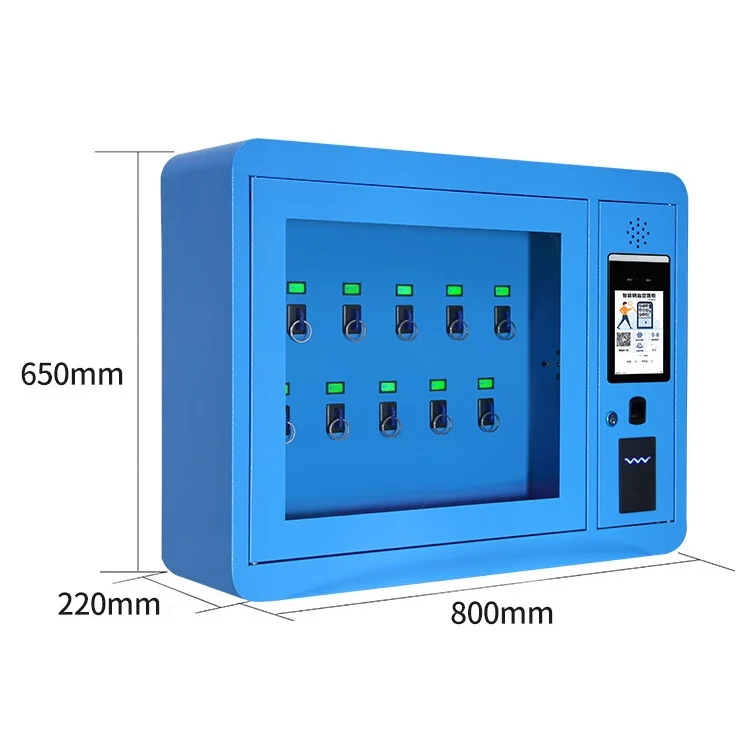 Smart Key Cabinet Metal Fingerprint and Facial Recognition Access for Approval Vehicles and Warehouse Key Management