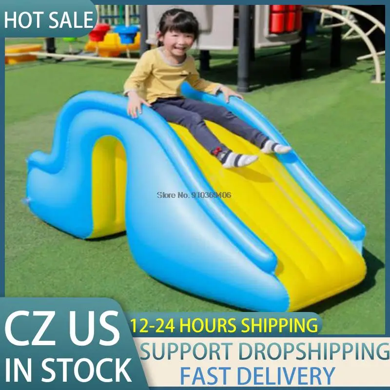 PVC Iatable Waterslide Wider Steps Swimming Pool Supplies Gun Slide Bouncer Castle Waterslides Kids Water Play Recreation Toy